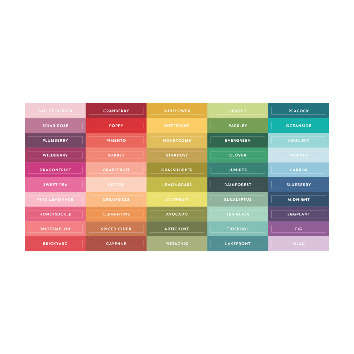 C9 Core Color Collection Ink Pad Labels – Seven Hills Crafts