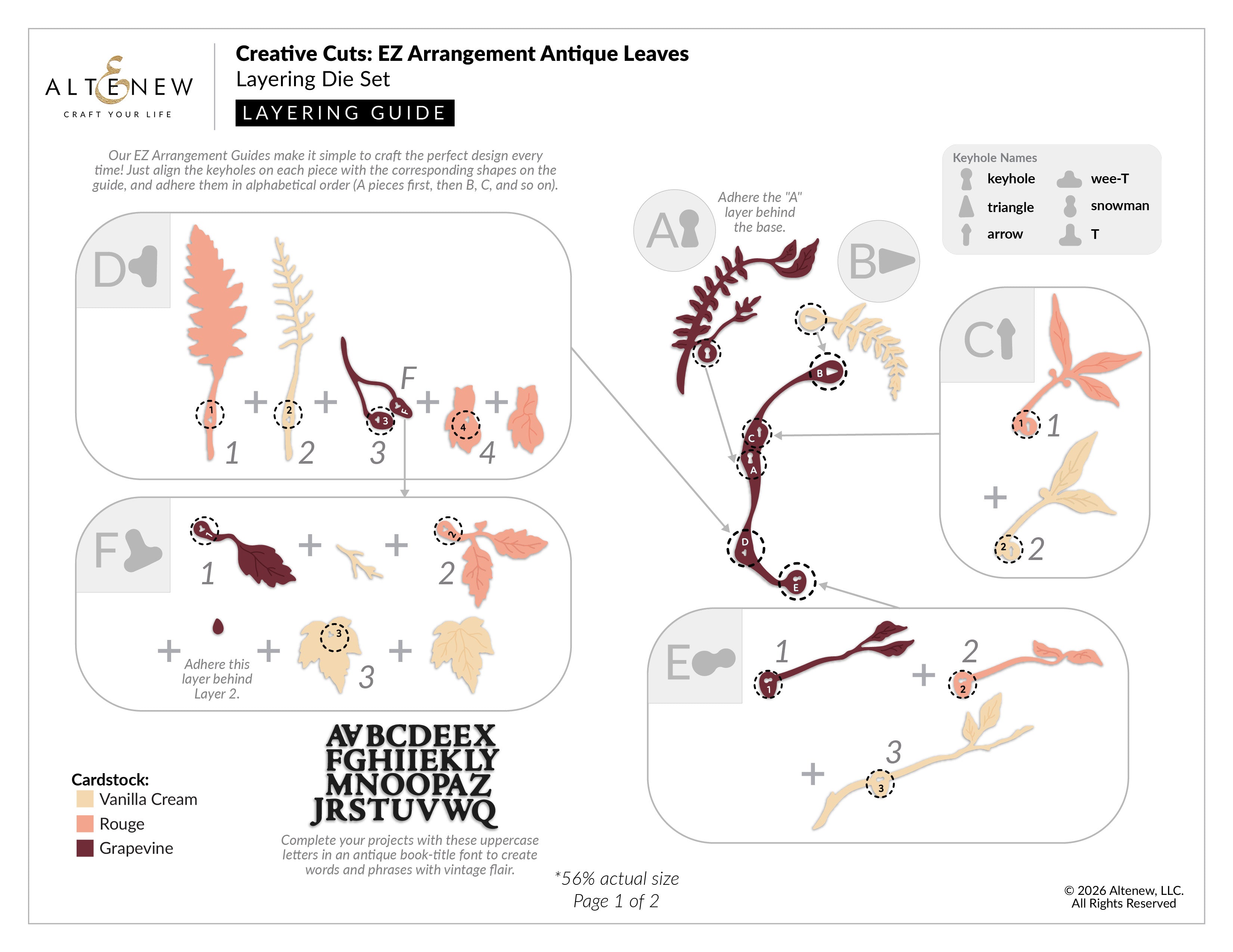 ALT Creative Cuts: EZ Arrangement Antique Leaves Layering Die – Seven ...