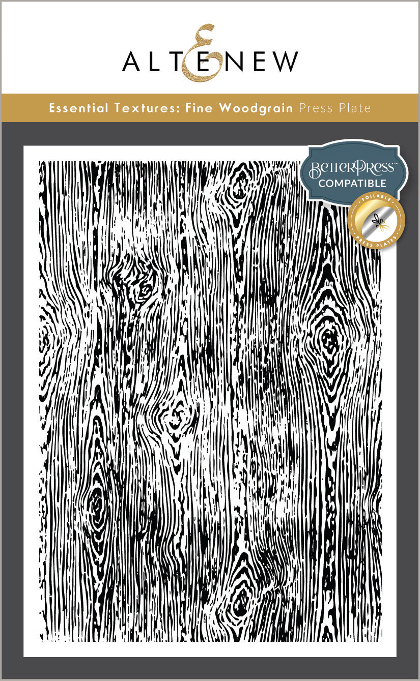 Alt Texture ALT Essential Textures: Fine Woodgrain Press/Foil Plate – Seven Hills ...