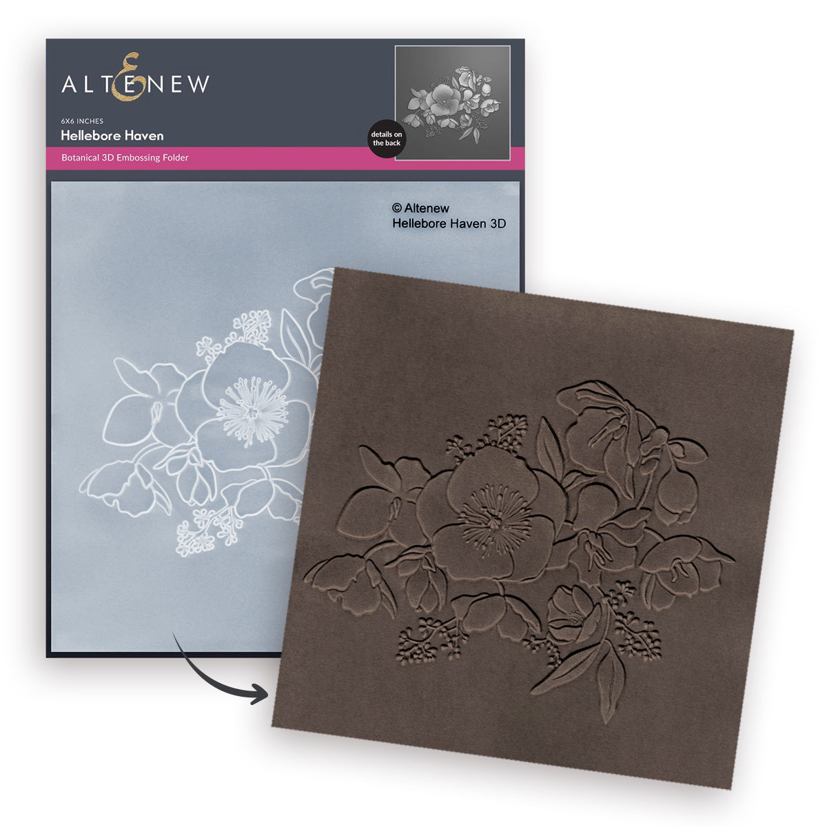 File Emboss ALT Helebore Haven 3D Embossing Folder – Seven Hills Crafts