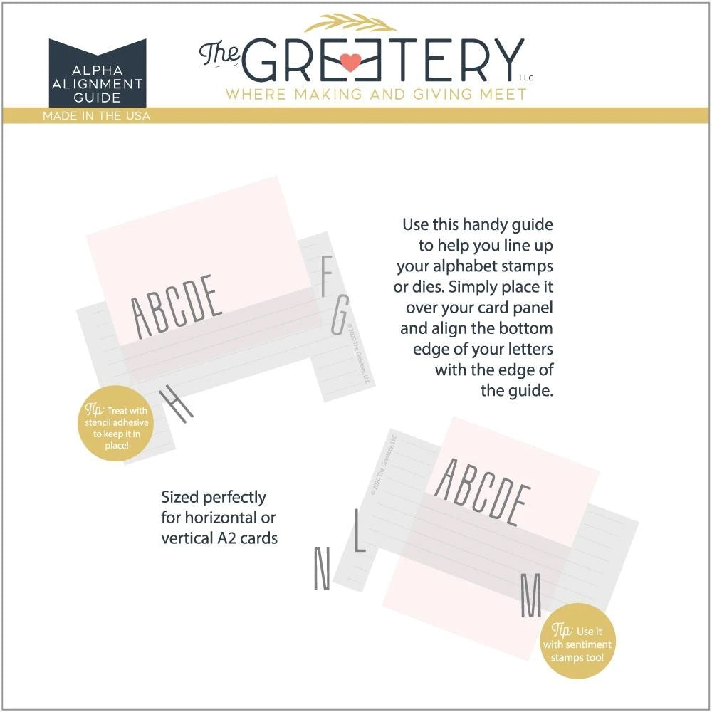 Card Alignment Guide Alpha Alignment Guide – Seven Hills Crafts