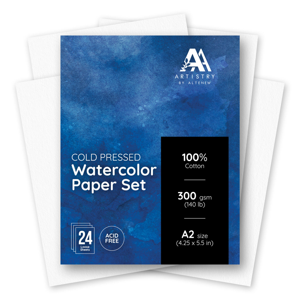 ALT Watercolour Paper Set (A2 Loose Sheets) Cold Pressed – Seven Hills ...