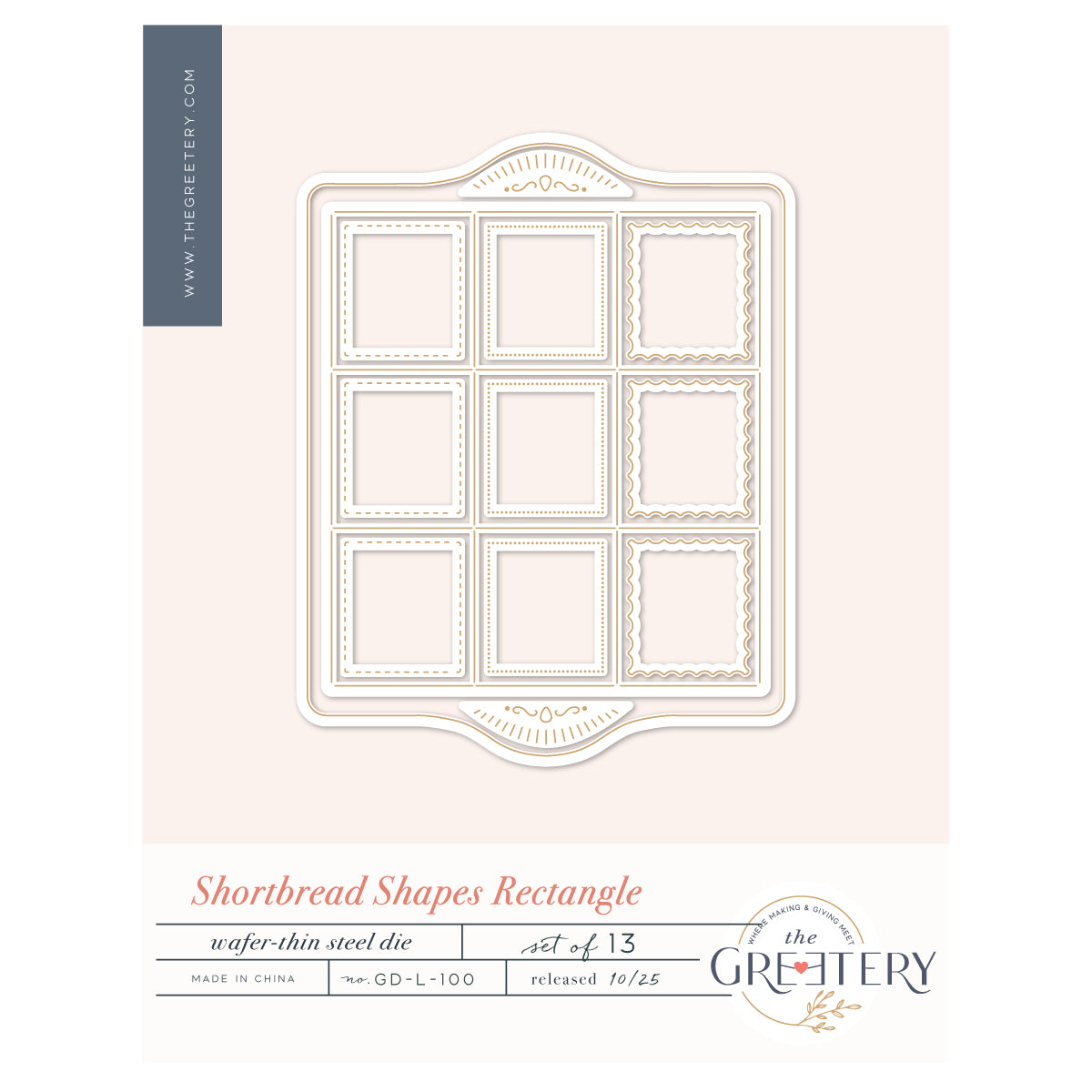 GT Shortbread Shapes: Rectangle Die – Seven Hills Crafts