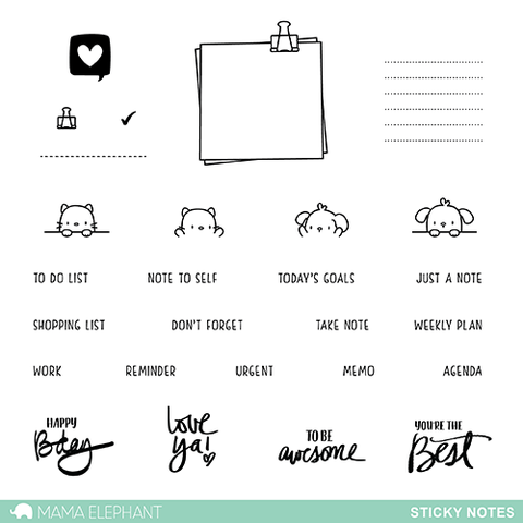 Mama Elephant Sticky Notes – Seven Hills Crafts