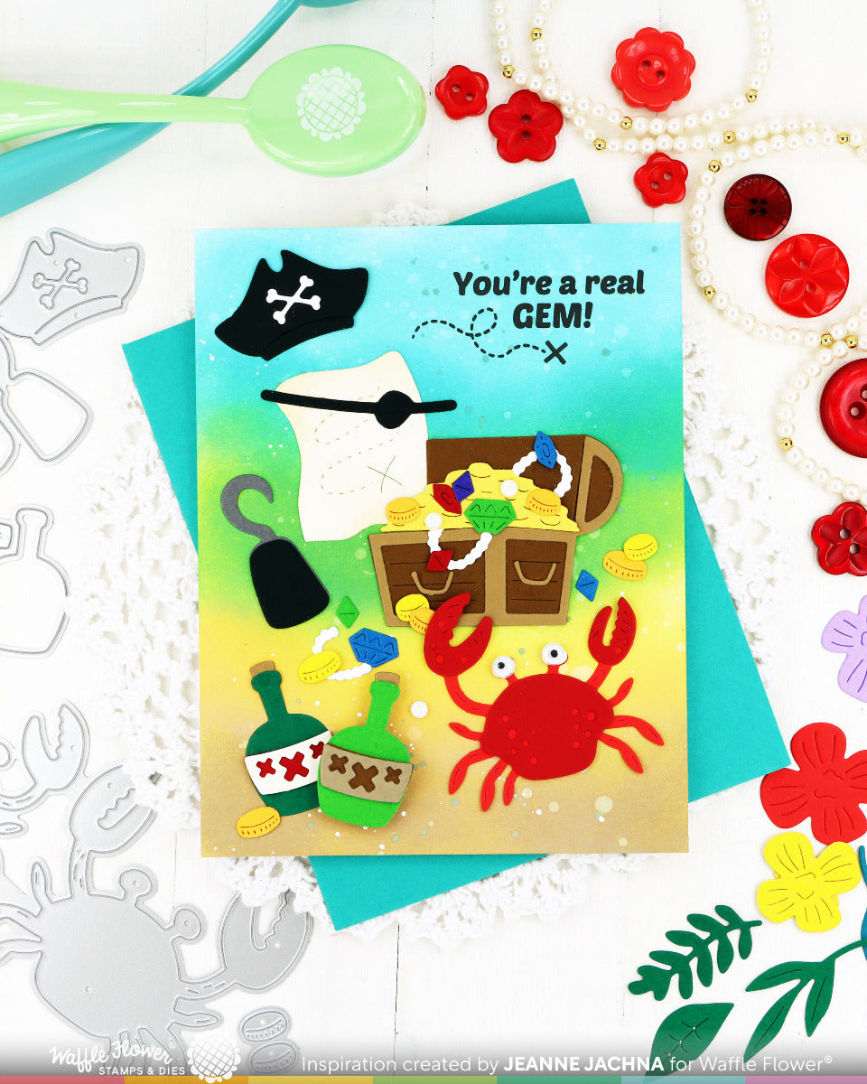 Waffle Flower Inquisitive Pirate Add-On Die – Seven Hills Crafts