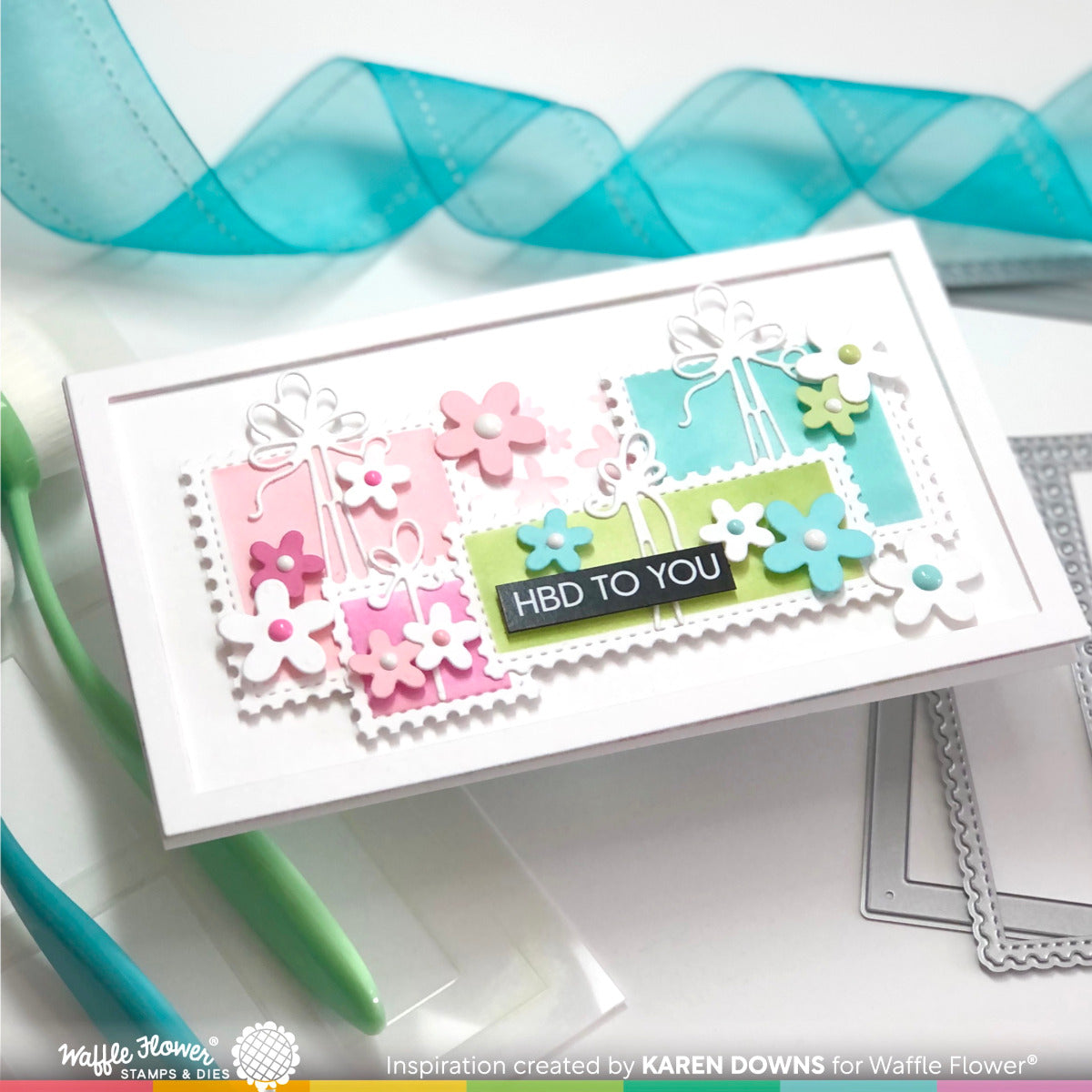 Mini Slimline Nesting Rectangle Frames die by waffle flower crafts UK ...