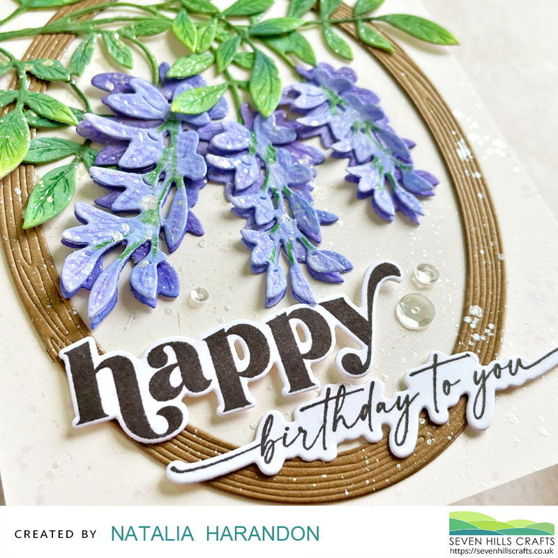 Card inspiration with The Greetery BotaniCuts Wisteria