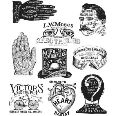 Tim Holtz  Eclectic Adverts Cling Mount Stamps