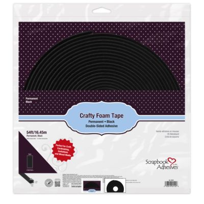 Scrapbook Adhesives 2mm High Crafty Foam Tape Black (16.45m)