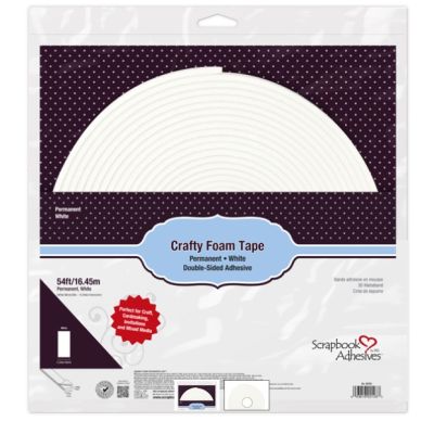 Scrapbook Adhesives 2mm High Crafty Foam Tape White (16.45m)
