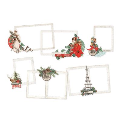 Country Christmas Layered Chipboard Frames
