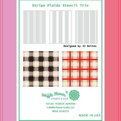 Stripe Plaids Trio Stencil - LARGE (3 pack)