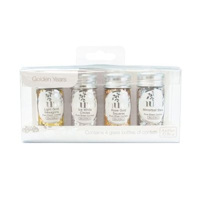 Nuvo Pure Sheen Confetti 4 Pack:  Golden Years