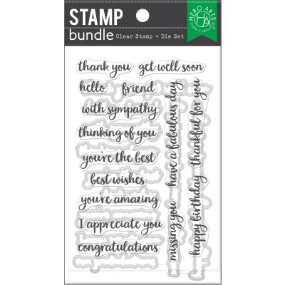 HA Friendly Messages Stamp & Die Set