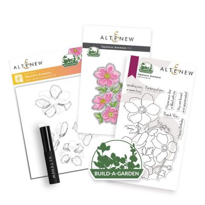 Altenew Build-A-Garden Japanese Anemone Bundle set for cardmaking and paper crafts.  UK Stockist, Seven Hills Crafts
