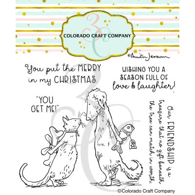 Anita Jeram Gift Exchange Stamp by Colorado Craft Company for cardmaking and paper crafts.  UK Stockist, Seven Hills Crafts