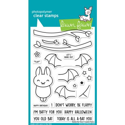 batty for you stamp by Lawn Fawn at Seven Hills Crafts UK stockist 5 star rated for customer service, speed of delivery and value