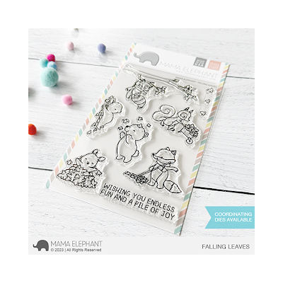 Falling Leaves Stamp by Mama Elephant at Seven Hills Crafts, UK Stockist, 5 star rated for customer service, speed of delivery and value