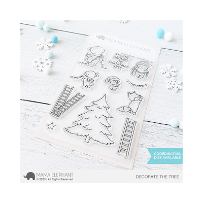 Decorate the Tree Stamp by Mama Elephant at Seven Hills Crafts, UK Stockist, 5 star rated for customer service, speed of delivery and value
