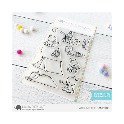 Around The Camp Fire Stamp by Mama Elephant at Seven Hills Crafts, UK Stockist, 5 star rated for customer service, speed of delivery and value