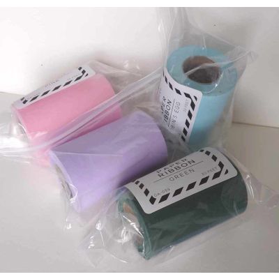 Greetery Paper Ribbon Rolls - Set of 4 Duck Egg Blue, Pink, Lilac & Evergreen