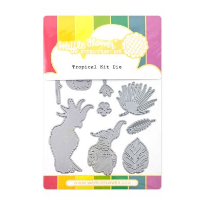 Tropical Kit Die by Waffle Flower for cardmaking and paper crafts.  UK Stockist, Seven Hills Crafts