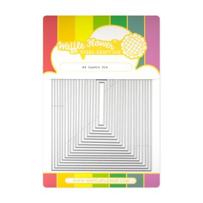 waffle flower crafts A6 Layers Die - steel die for die cutting matt and layer rectangles