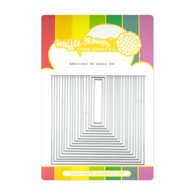 waffle flower crafts Additional A6 Layers Die - steel die for die cutting matt and layer rectangles 