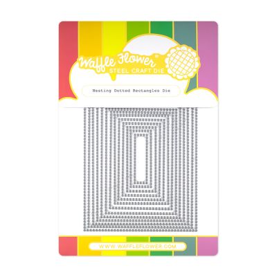 waffle flower nesting dotted rectangle die