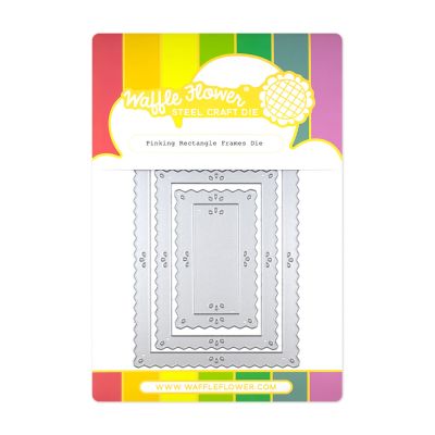 waffle flower pinking rectangle frame die 