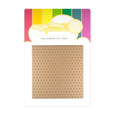 Waffle Flower Crafts tiny diamonds hot foil plate for cardmaking and paper crafts.  UK Stockist, Seven Hills Crafts