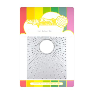 Dotted Sunburst Die by Waffle Flower Crafts for cardmaking and paper crafts.  UK Stockist, Seven Hills Crafts