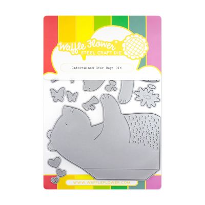 Waffle Flower Crafts intertwined bear hugs die for cardmaking and paper crafts.  UK Stockist, Seven Hills Crafts