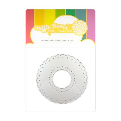 Dotted Radiating Circle Die by Waffle Flower Crafts for cardmaking and paper crafts.  UK Stockist, Seven Hills Crafts
