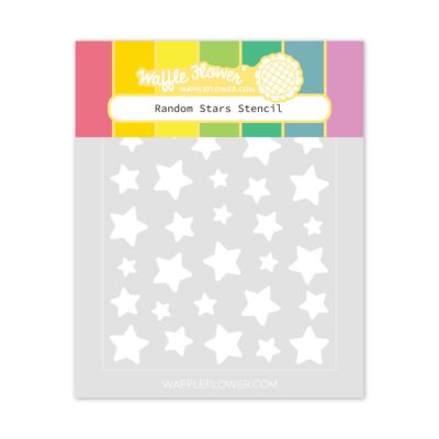 Waffle Flower Crafts Random Stars Stencil