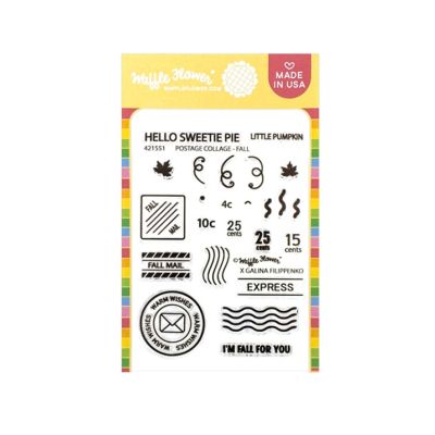 Postage Collage Fall Stencil by Waffle Flower Crafts for cardmaking and paper crafts.  UK Stockist, Seven Hills Crafts
