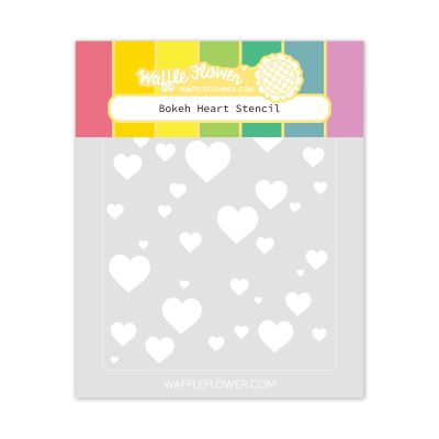 bokeh heart stencil by Waffle Flower Crafts UK Stockist, Seven Hills Crafts 5 star rated for customer service, speed of delivery and value