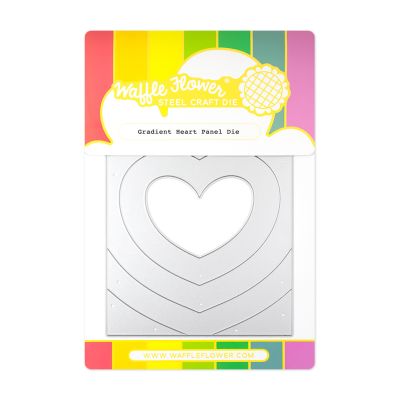 Gradient Heart Panel Die by Waffle Flower Crafts UK Stockist, Seven Hills Crafts 5 star rated for customer service, speed of delivery and value