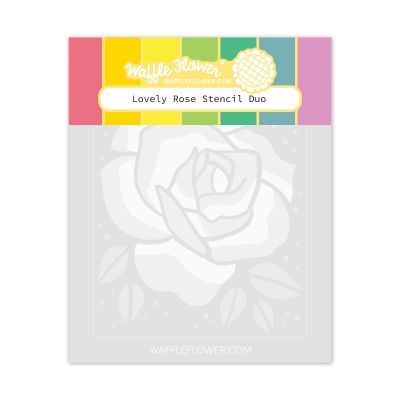 rose background stencil duo by Waffle Flower Crafts UK Stockist, Seven Hills Crafts 5 star rated for customer service, speed of delivery and value