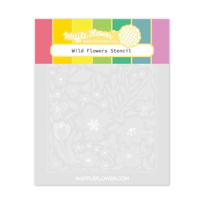 Wild Flowers Stencil by Waffle Flower Crafts, UK Stockist, Seven Hills Crafts 5 star rated for customer service, speed of delivery and value