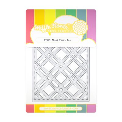 Sweet Plaid Panel Die by Waffle Flower Crafts, UK Stockist, Seven Hills Crafts 5 star rated for customer service, speed of delivery and value