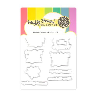 Waffle Flower Crafts Holiday Cheer Die V2 to cut sentiments for christmas cards