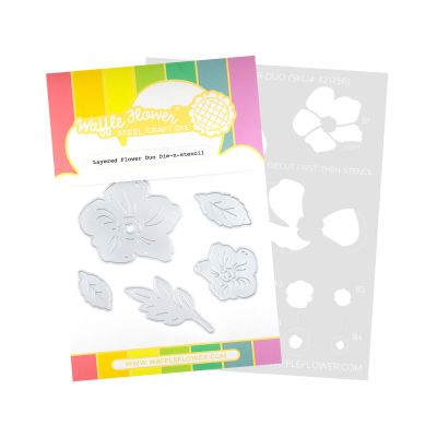 Waffle FlowerLayered Flower Duo Die and Stencil for card making and paper crafts