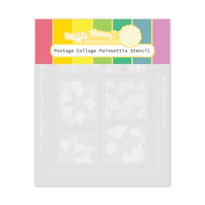 Seven Hills Waffle Flower Crafts Postage Collage Poinsettia Stencil.Crafts, Uk stockist, five star customer service and fast delivery.