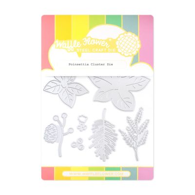 Waffle Flower Crafts Poinsettia Background Stencil, Seven Hills Crafts, UK Stockist, 5 star customer service and fast delivery