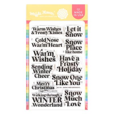 Waffle Flower Crafts Snow Cheer Sentiments Stamp