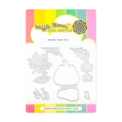 Waffle Flower Crafts Autumn Icons Die Set, to create Autumn images for seasonal cards