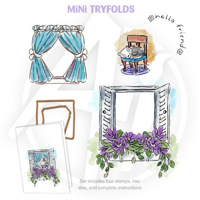 Mini Tryfold Garden Window Stamp and Die Set