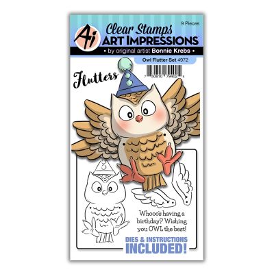 Owl Flutter Stamp and Die Set