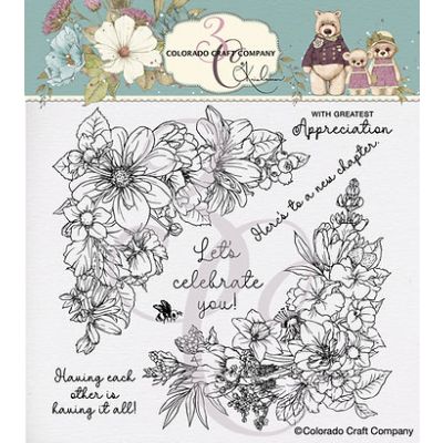 Kris Lauren - Floral Corners Stamp